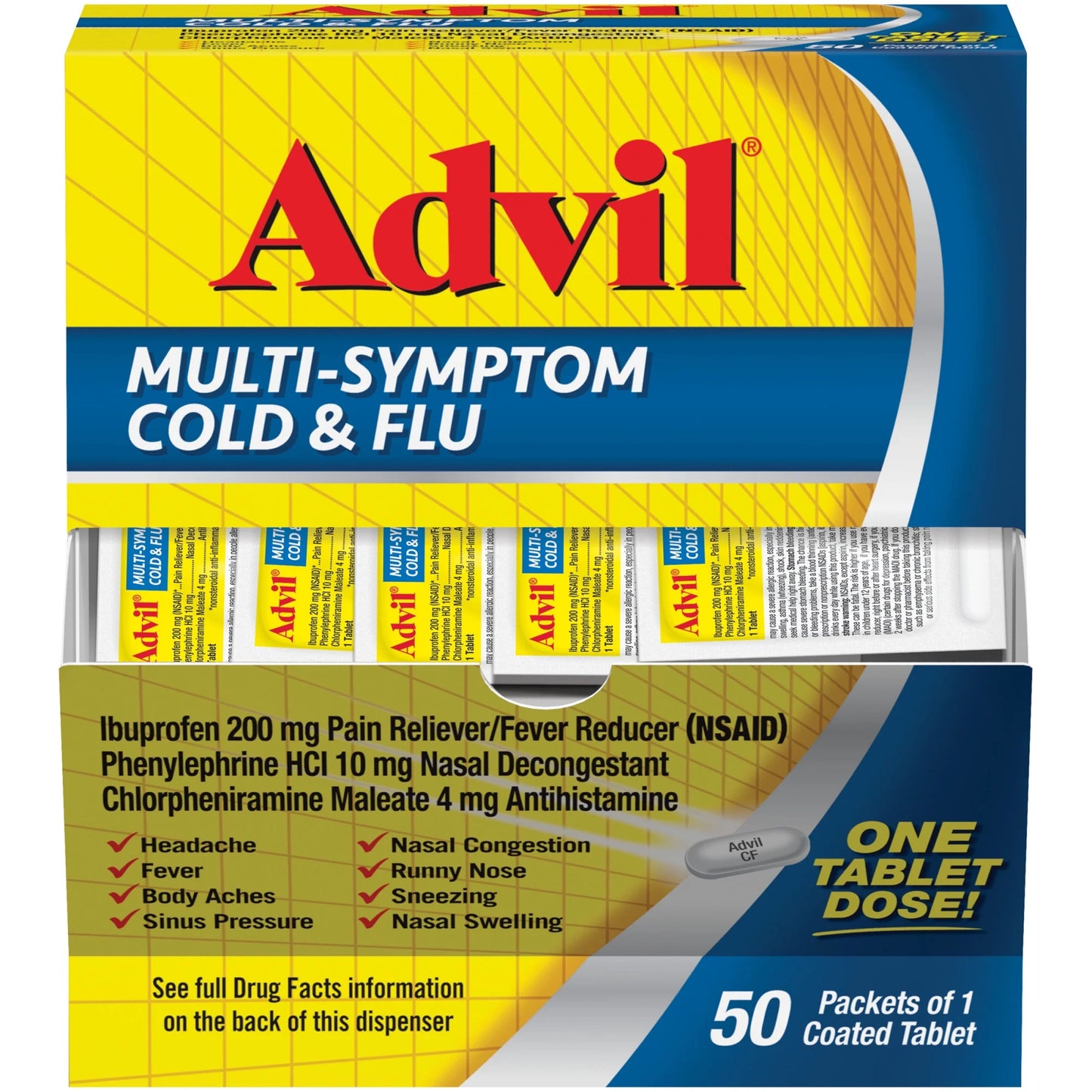 ADVIL MULTI SYMPTOM COLD & FLU 50 COUNT