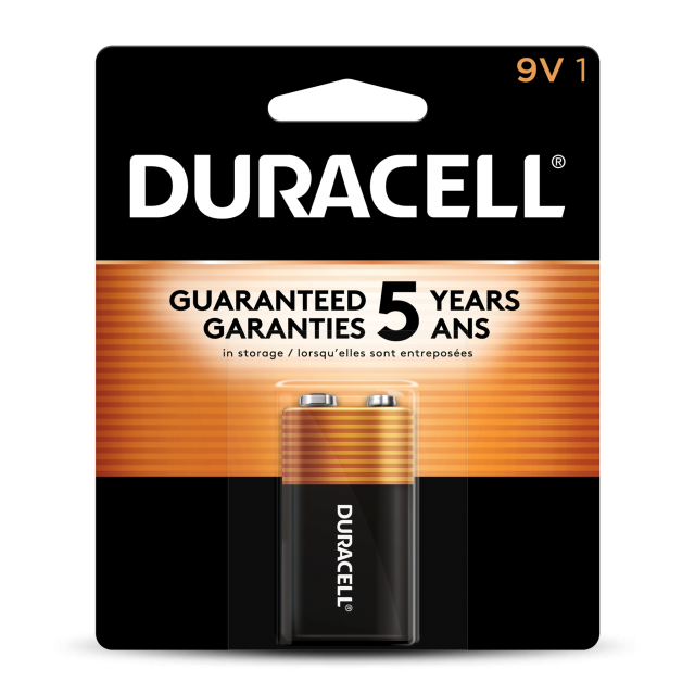 DURACELL 9V BATTERIES 1 PACK