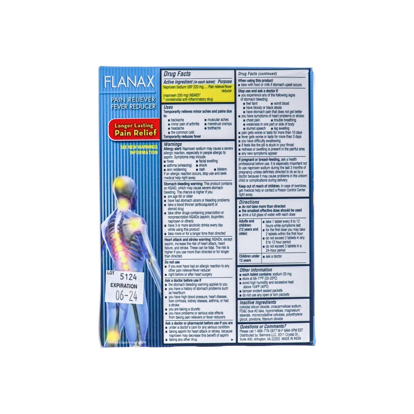 FLANAX 1 DUAL PACKETS , 20 POUCHES ( 20X 2 TABLETS)