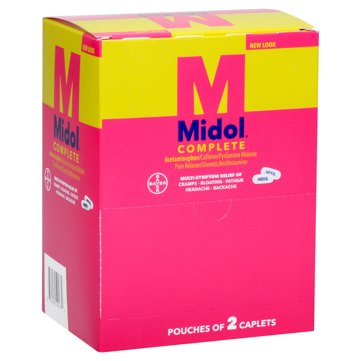 MIDOL COMPLETE 2 CAPLETS, 25 POUCHES (25 x 2 POUCHES)