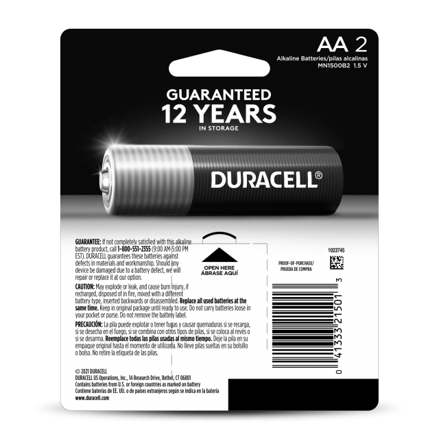 DURACELL AA BATTERIES 4 PACK