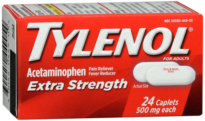 TYLENOL ORIGINAL 24 CAPLETS BOTTLE
