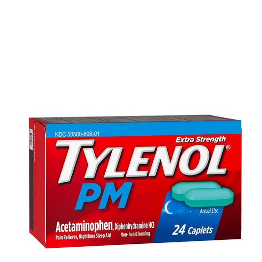 TYLENOL PM 24 CAPLETS BOTTLE