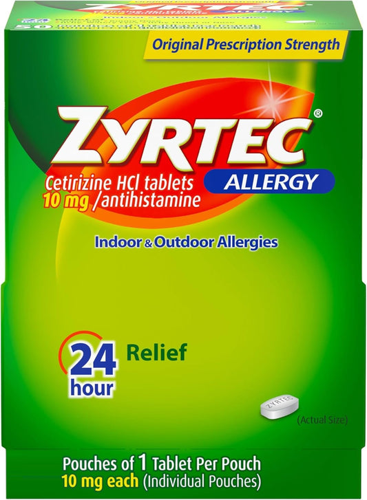 ZYRTEX ALLERGY 1 TABLET, 20 POUCHES ( 20 x 1 TABLET)