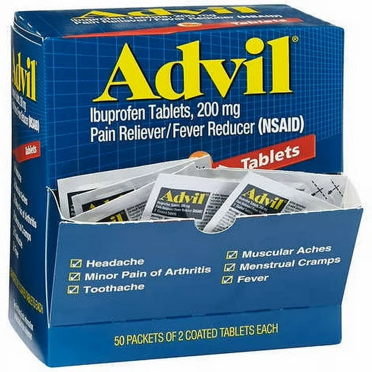 ADVIL 50 POUCHES (50 X 2 CAPLETS )