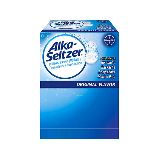 ALKA SELTZER ORIGINAL FLAVOR 2 TABLETS, 25 POUCHES (25 X 2 TABLETS)