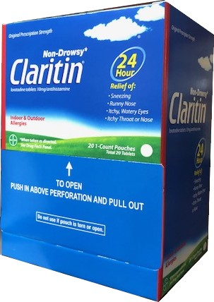 CLARITIN NON DROWSY 1 TABLET, 20 POUCHES (20 X 1 TABLETS