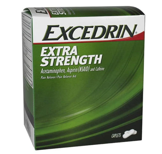 EXCEDRIN EXTRA STRENGTH 2 CAPLETS, 25 PACKETS ( 25 X 2 CAPLETS)