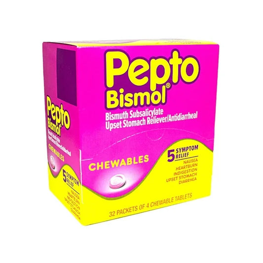 PEPTO BISMOL 4 TABLETS, 32 PACKETS